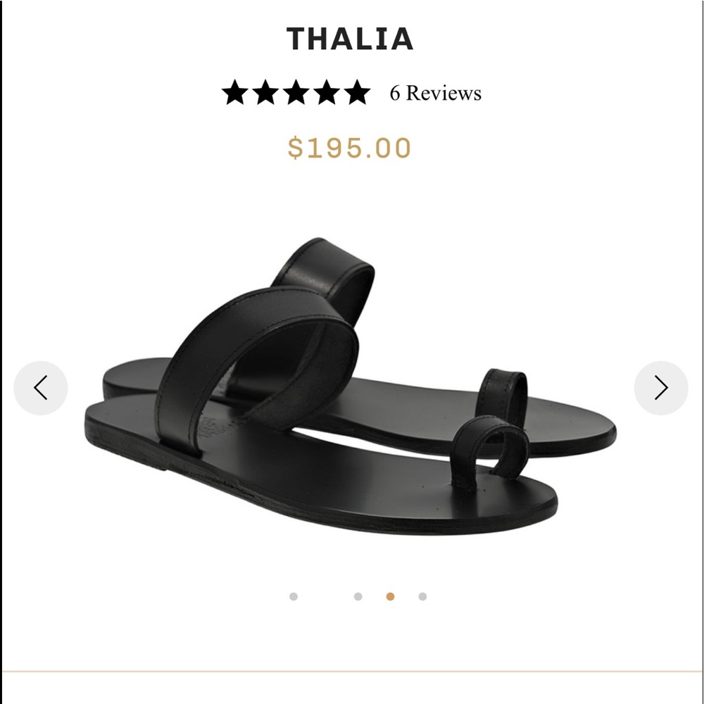 Ancient Greek Sandals ‘Thalia’ size 40 black